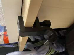 Adjustable laptop bag hook