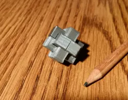 Arbitrary Burr Puzzle STL Engine Six-Piece, Parametric