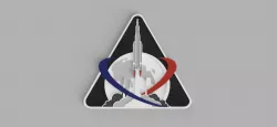 Artemis I mission logo - flat single color version