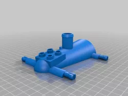 Balloon Powered Jet Car with Snap in Wheels and Brick Construction Toy Seat