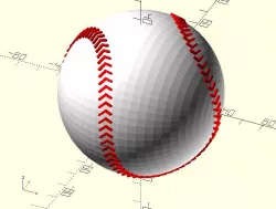 Baseball in OpenScad