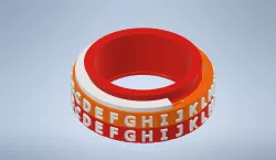 Caesar Cipher Decoder Ring - English Alphabet letters