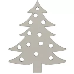 Christmas tree ornament w/ holes as ornaments
