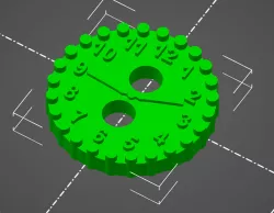 Clock Button with two holes