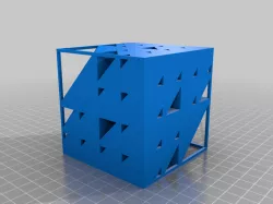 Cube fractal triangle 