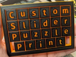 Customizable Slider Puzzle Generator (Print-In-Place)