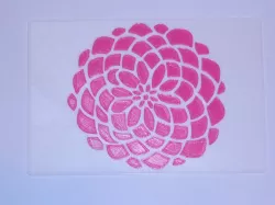 Dahlia Stencil Plaque