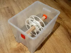 Dry filament box universal axis holder with drilling template