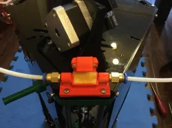 Dust filter with bowden clamping