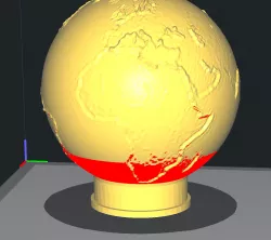 Earth lithopane