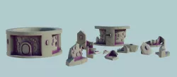 Eldar Themed Building and Ruined pieces