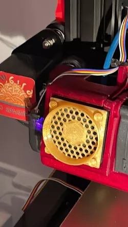 Fan Cover 40mm Hexagon Pattern with duct