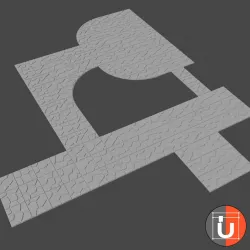 Flat Dungeon - Large Cobblestone Tiles