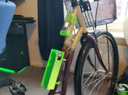 Frame clamps and chain + padlock mounts for bicycle