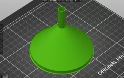 Funnel for filling the bottle with a narrow neck.