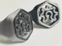 Hex Ring w/Floating Opensource Hardware Logo - All Sizes