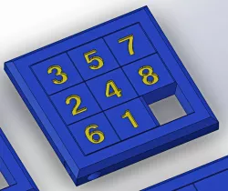 Keychain puzzle slide