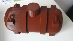 Large single septic tank for construction diorama 1/16, 1/14 ,1/12,1/10