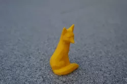 Low Poly Sitting Fox