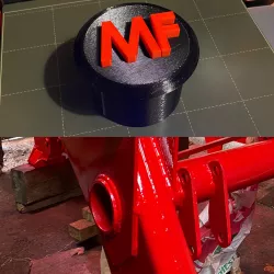 Massey Ferguson 815 Loader through hole cover for Logo