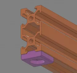 Mini foot for OpenBuilds VSlot extrusions