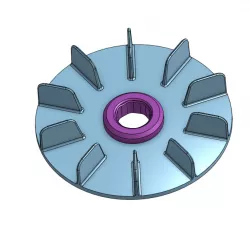 Motor Cooling Fan V4 - Press Fit with Separate Spring Hub