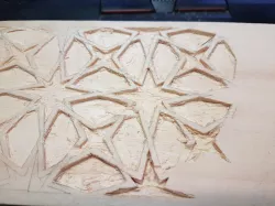 Oriental pattern stencil/tile