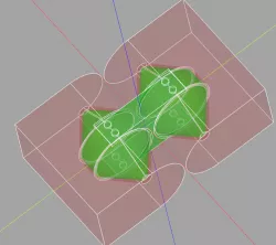Parametric CadQuery design for reversible hinge