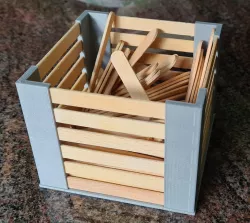 Popsicle stick crate