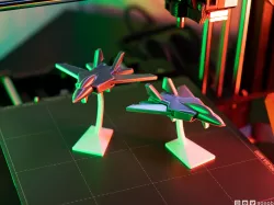 Print-in-place and articulated F14 Jet Fighter with Stand