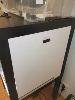 Printer enclosure wall handle