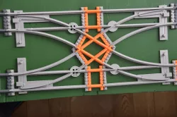 Rail train Lego croisement de voies compact avec aiguillage