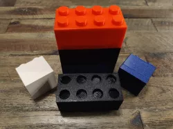Simple LEGO Brick Style Stackable Boxes