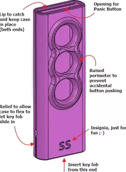 SimpliSafe 3 Key Fob Case