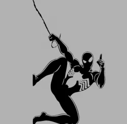 Spider-Man Black Suit Venom Wall Art