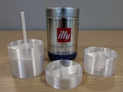Stackable Containers for Illy Coffee Cans
