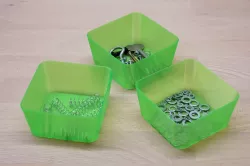 Stackable tray for small parts