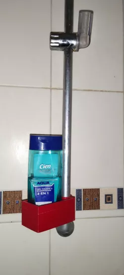 Support gel douche pour barre de douche / Shower gel holder for shower bar