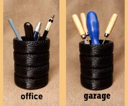 Tire stack pen holder