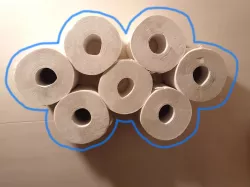 Toilet paper cloud