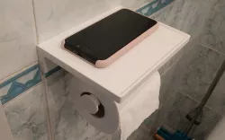 Toilet Paper Holder With Shelf
