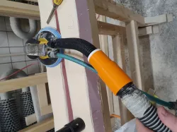 Vacuum hose rotating adapter.