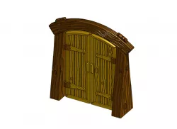Wood Dungeon Door - Hinged, Open/Closed, & Slide In
