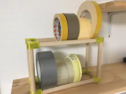 3-way elbow for wooden shelf / Koleno pro dřevěnou poličku