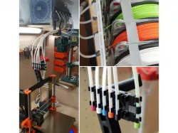 6 Spool Filament Dry Box Storage System with Bowden Tubes