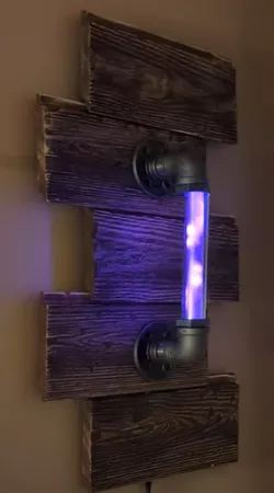 Black Iron Pipe LED Meeting Status Indicator