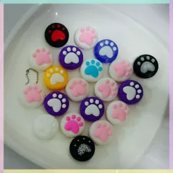 Cat footprint key chain