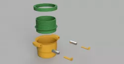 Chip vacuum cleaner connector for Kity CK 26 (woodworking machine)