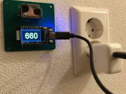 classroom concentration warning / CO2 sensor / display with USB-C and wifi
