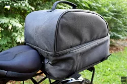Cooler Bag magnetic holder on a bike rack